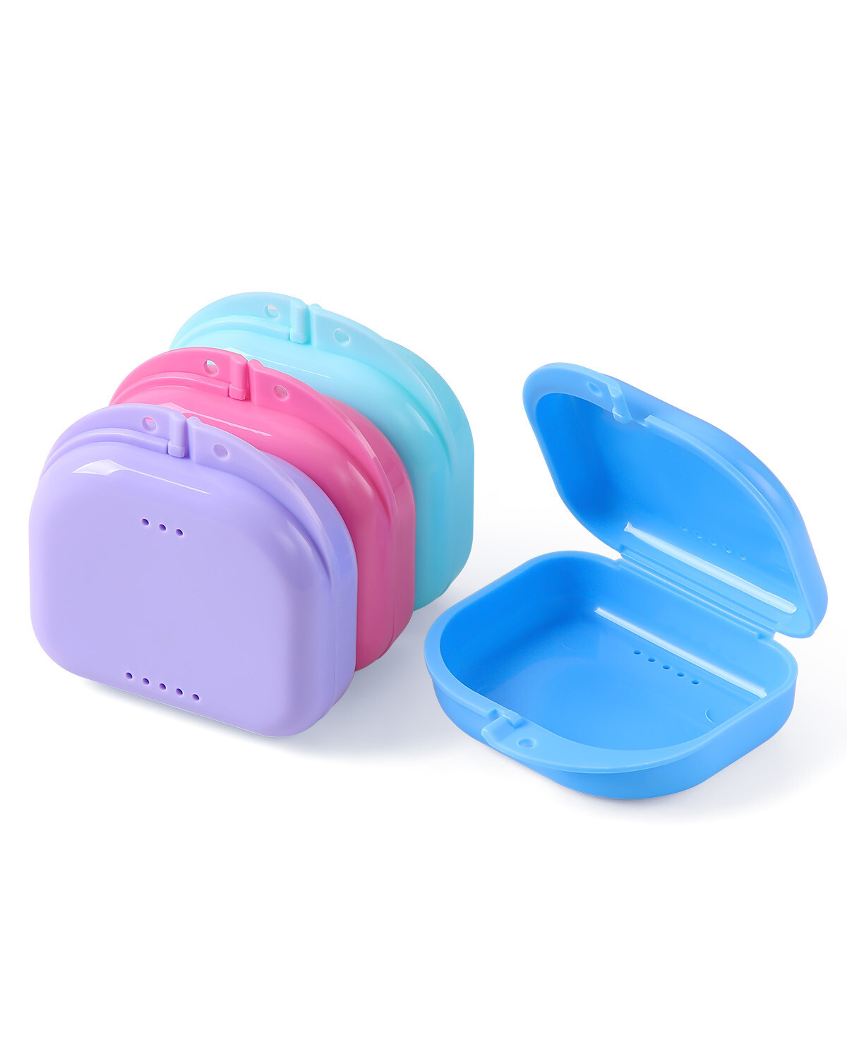 4PCS JMU Dental Retainer Box Denture Case Mouthguard Containers