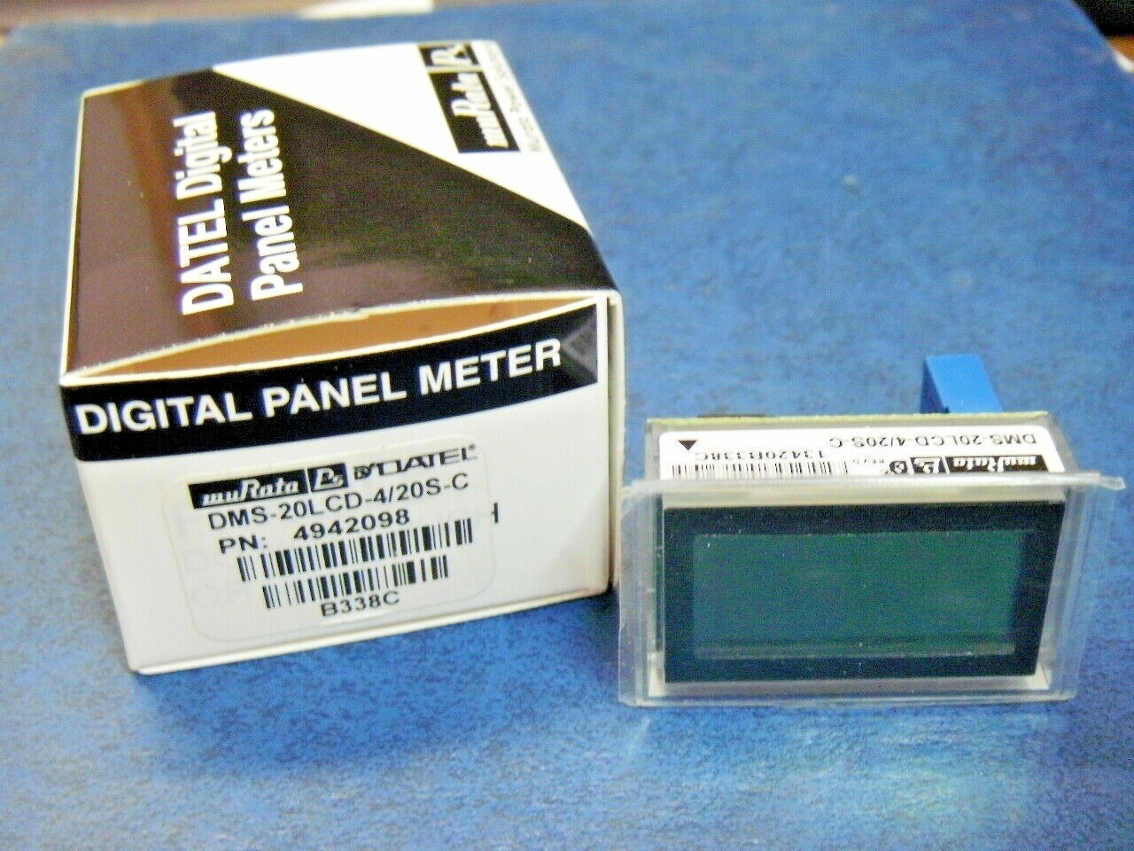 Datel Murata DMS-20LCD-4/20SC Unipolar .37" LCD Display Process Monitor 3½ Digit