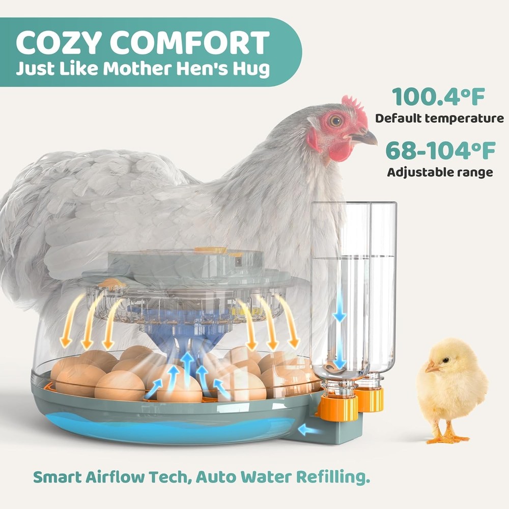 Automatic Egg Incubator with Humidity & Digital Turner for Hatching Eggs Hatcher