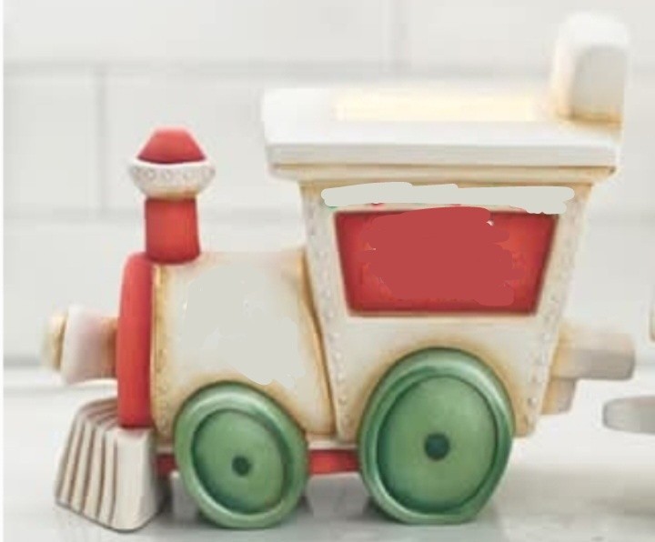 Ceramic Bisque~Ready to Paint~Train Set~ Engine, Hopper, & Flatbed ~NO CUTOUTS