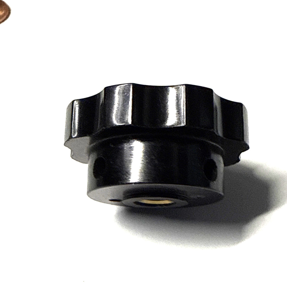 one knob OD=52 mm H=23 mm with double locking screws BLACK