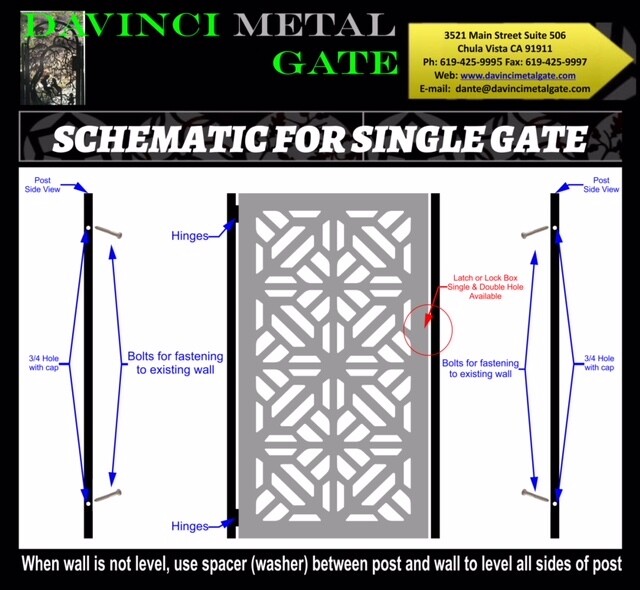 Bonsai Tree Gate Metal Art_36"x60"