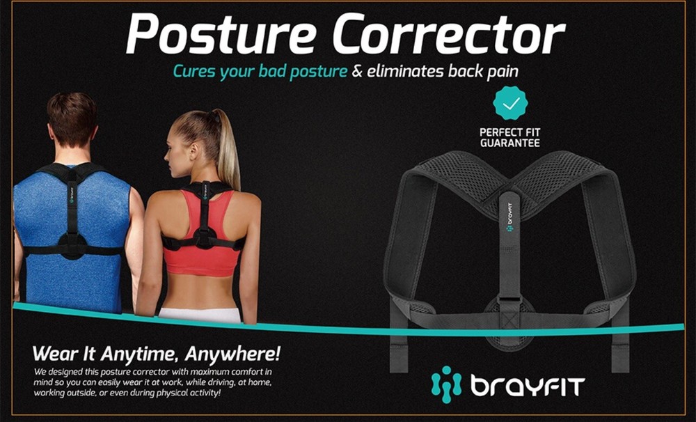 Brayfit Posture Corrector UNISEX Cures posture & back pain