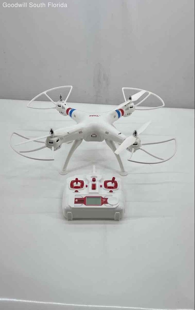 Syma White Red Propeller Guards Foldable Quadcopter Drone With Controller