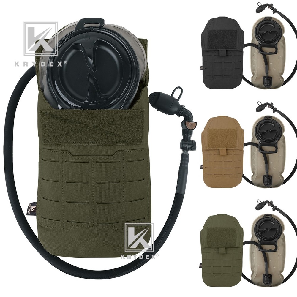 KRYDEX Tactical Hydration Carrier MOLLE Backpack Panel 1.5L Water Bladder