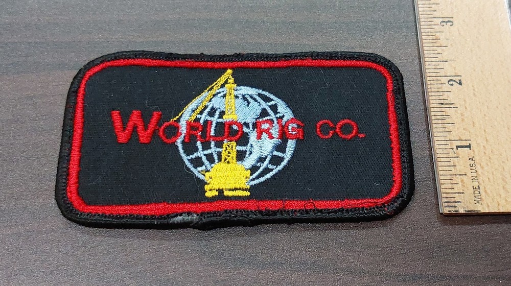 WORLD RIG COMPANY Patch Vintage Advertising