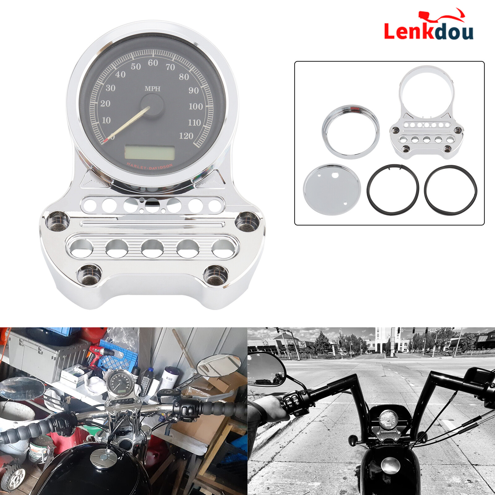 Speedometer Bracket Relocation Indicator Clamp For Harley Sportster XL883 XL1200