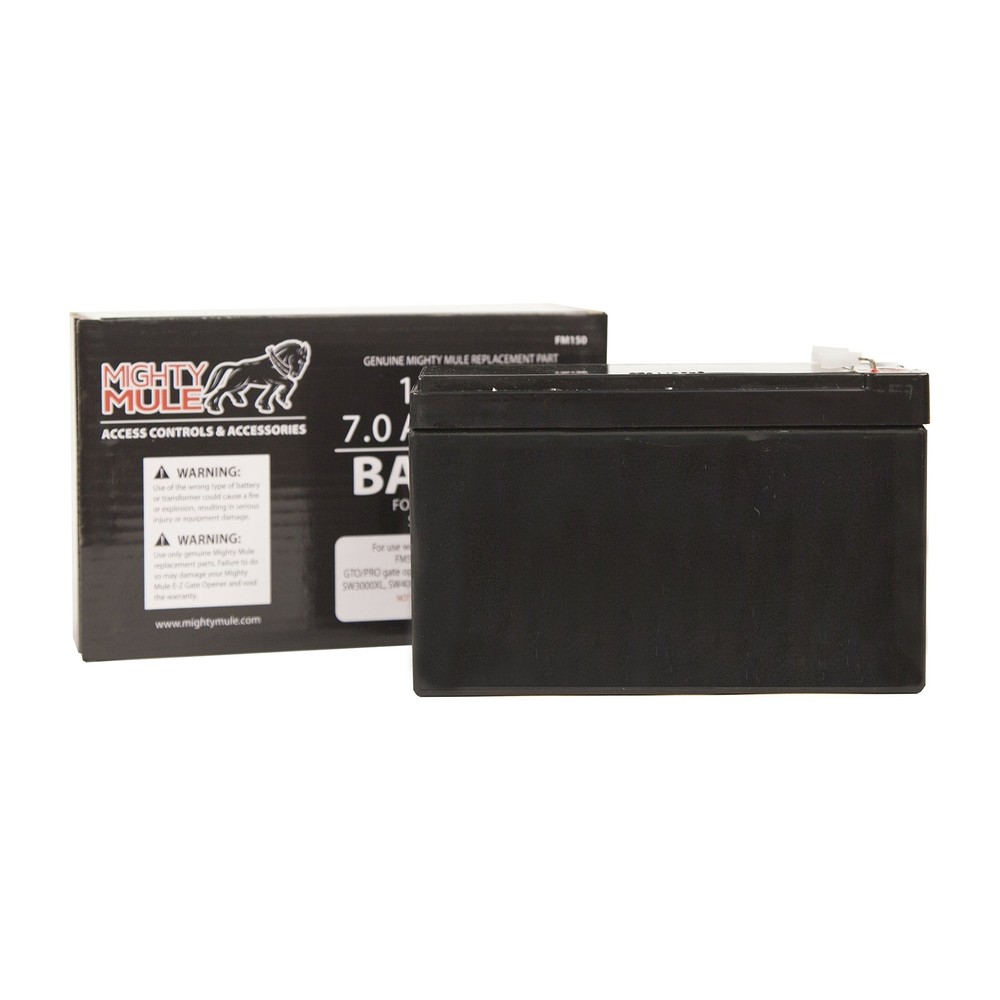 Mighty Mule 12-Volt Battery for Mighty Mule Automatic Gate Openers (FM150) , ...