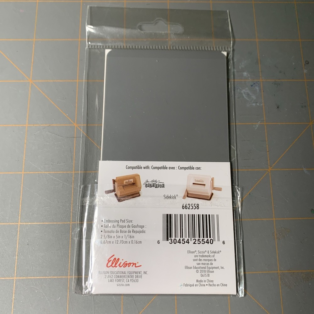Sizzix Sidekick Embossing Pad-Gray - 661768
