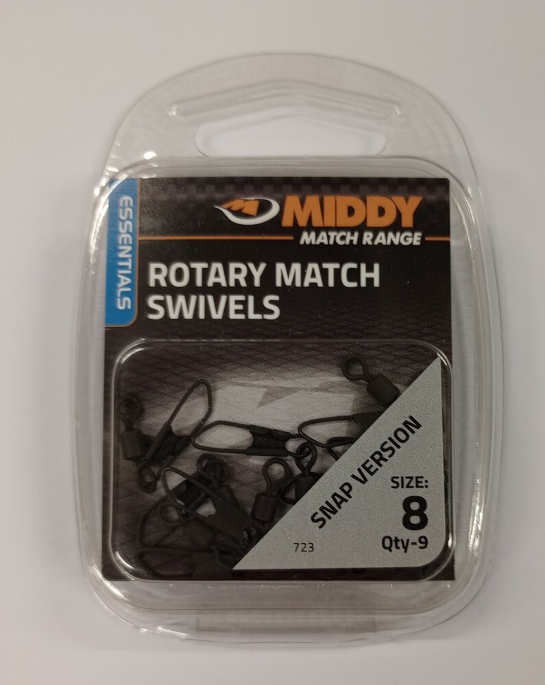 Middy Essentials Match Range Rotary match Swivels Snap Version 8's + 12's