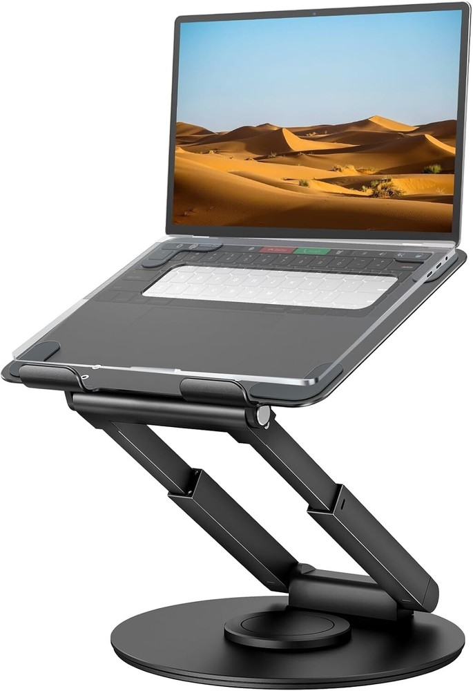 Active Standing Laptop Riser with 360° Swivel - Posture-Friendly & Space-Saving
