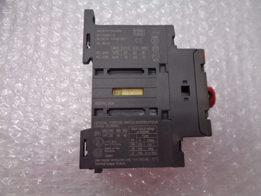 ABB OT63E3 DISCONNECT SWITCH NSNP
