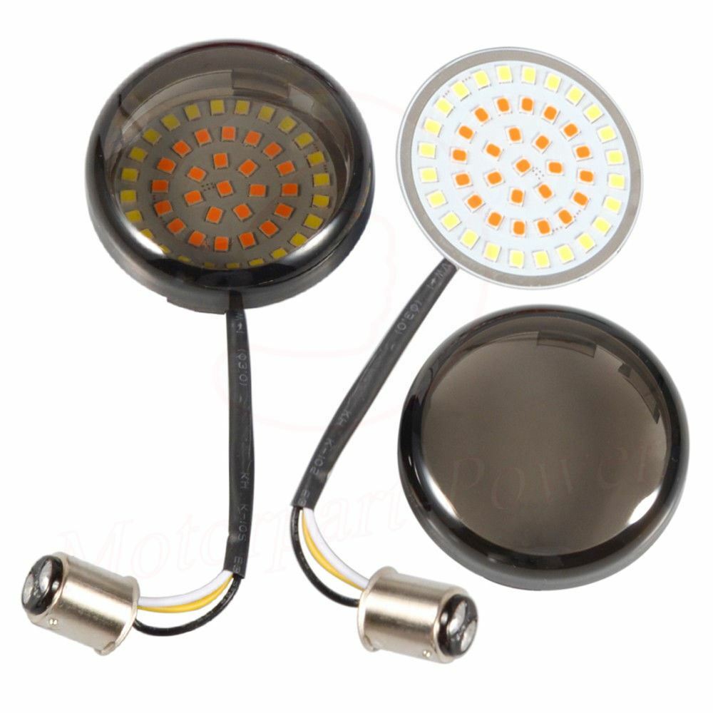 LED Turn Signal Light Smoke Lens For Harley Street Glide Road King Ultra Classic