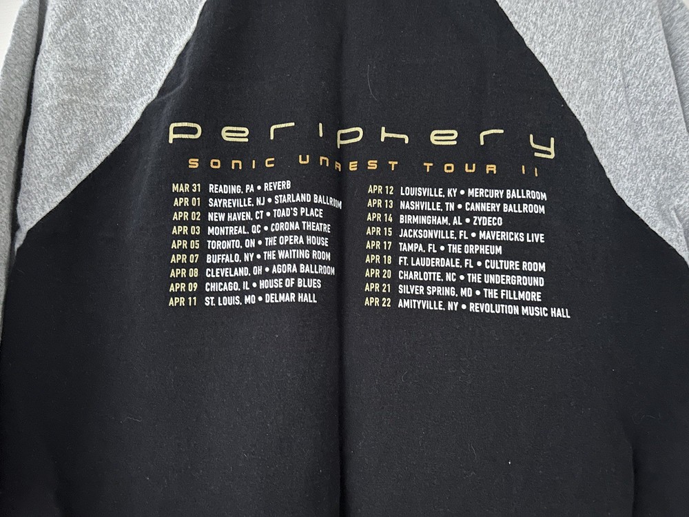 Periphery Sonic Unrest Tour T shirt Size XL 2016