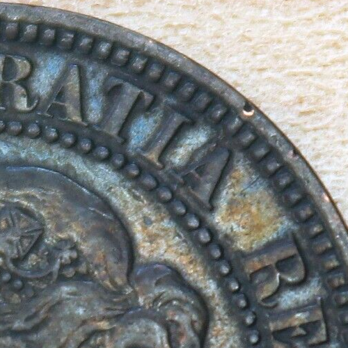 1882 Canada 1 Cent Die Crack/CUD, Gas Bubbles Error?