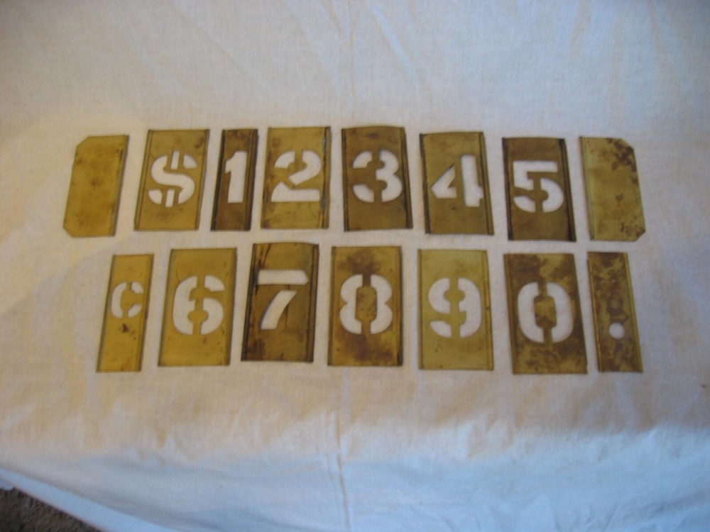 vintage number stencils by General