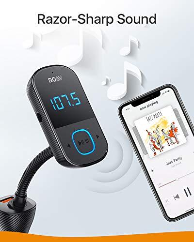 ANKER ROAV SMARTCHARGE T1 BLUETOOTH FM TRANSMITTER, BIG LED - BLACK