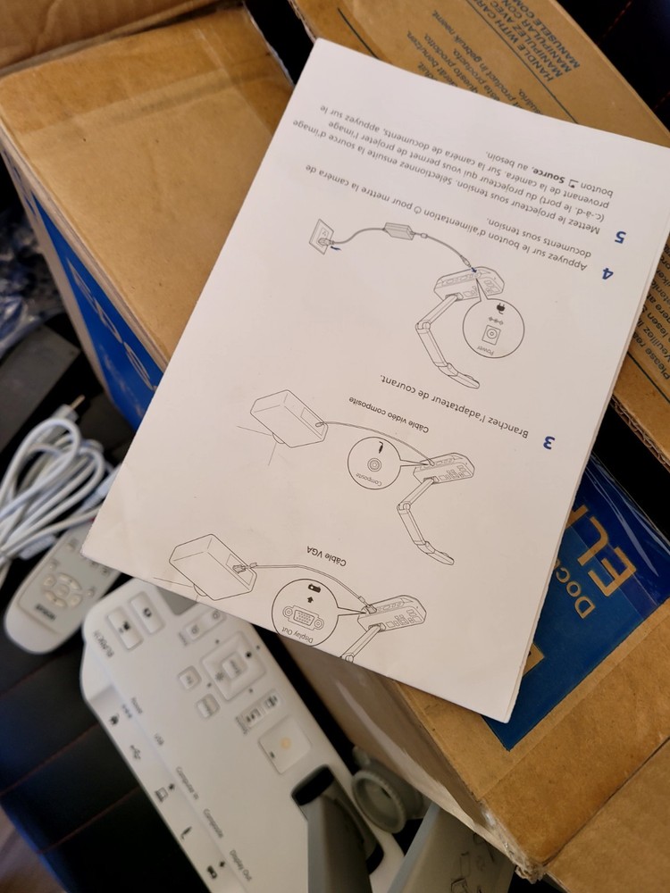 Epson ELPDC11 High Def Interactive Document Camera Visualizer w/ Cords AND POWER