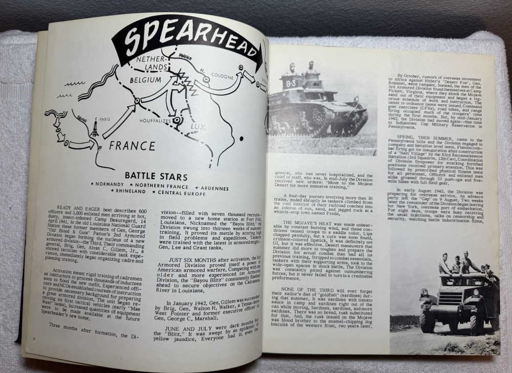 Spearhead 1941-1945 Silver Anniversary Third Armored Division Commerative Book