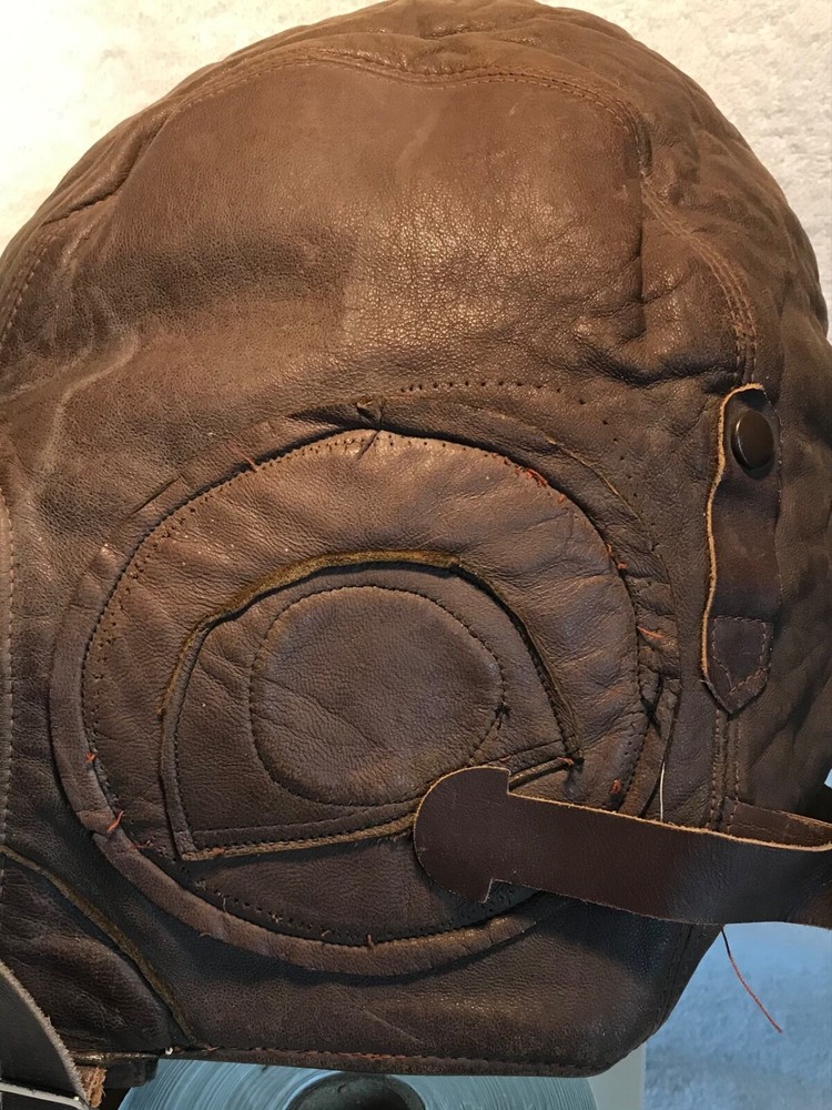 WW2 RCAF Modified Type B Leather Pilots Helmet