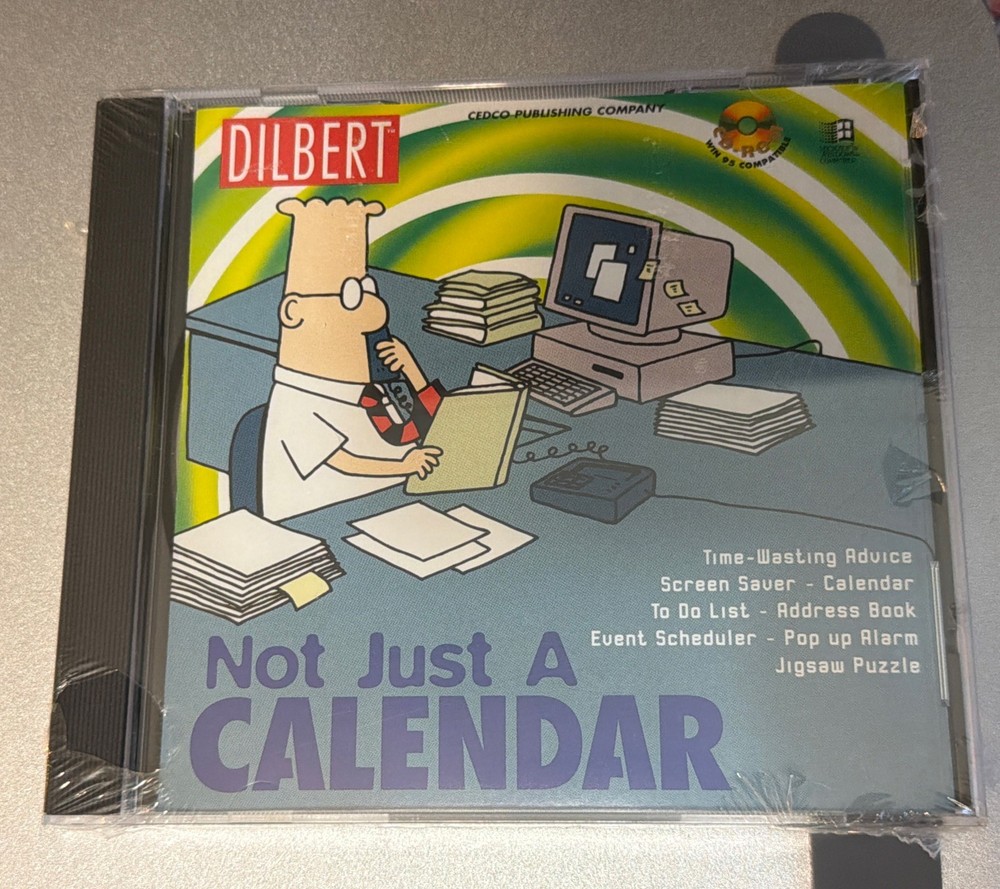 Dilbert Not Just a Calendar Windows Computer Software, Factory Seal - Cedco 1997