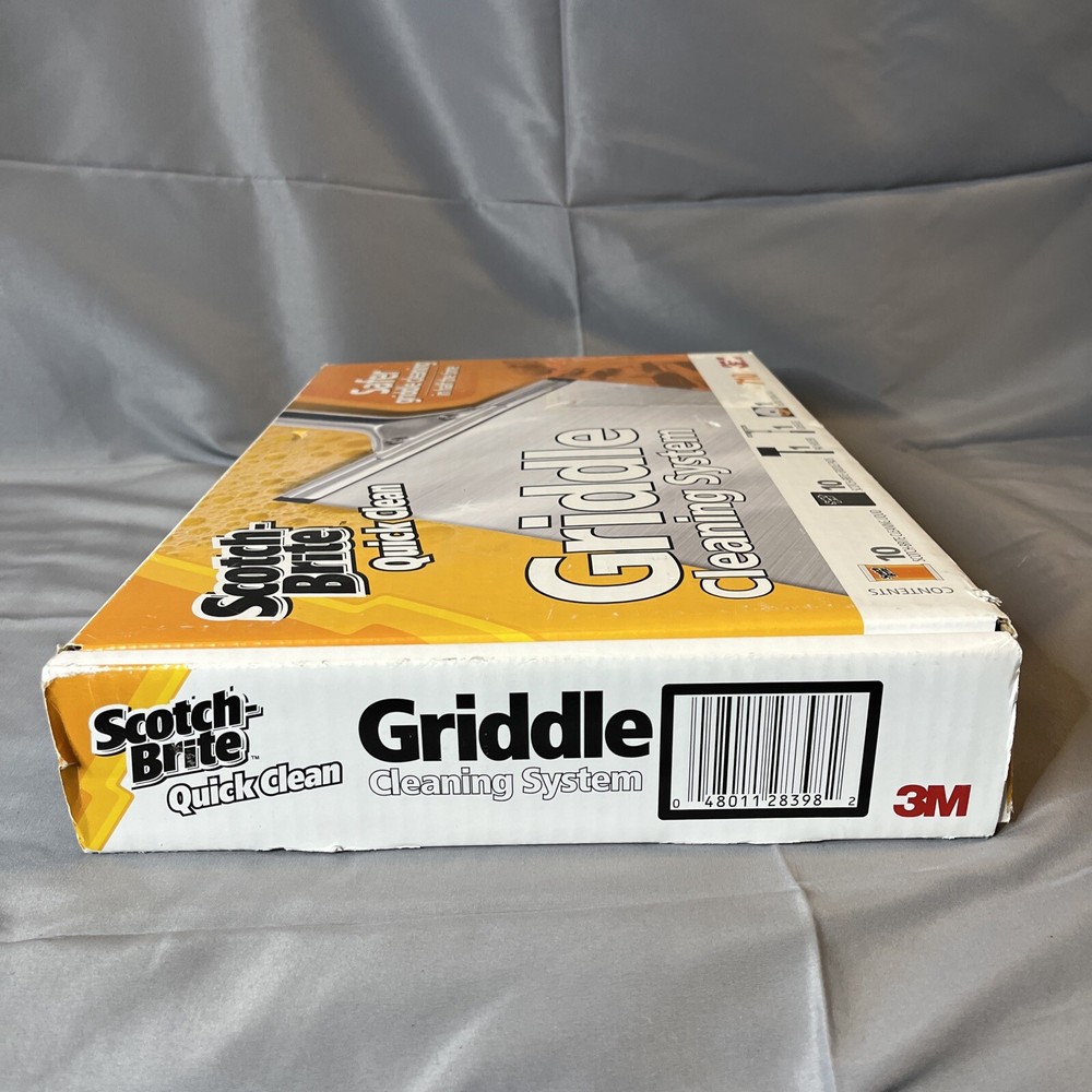 3M Scotch Brite 710 Quick Clean Cleaning Griddle System Starter Kit - Large Set