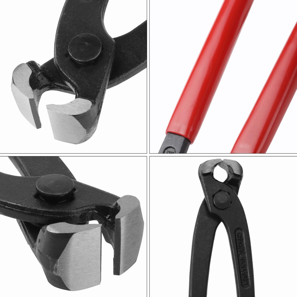 Bates Nail Puller - Red, 8-Inch, End Cutting Pliers, 8", 1 Pack, Red