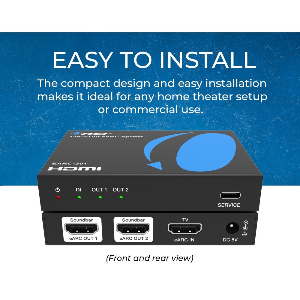 eARC Audio Splitter 1 in 2 Out