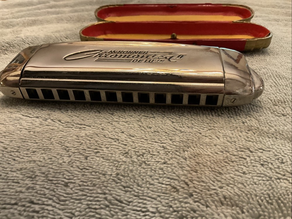 M Hohner Chromonica II Deluxe Harmonica Key C + Orig Box