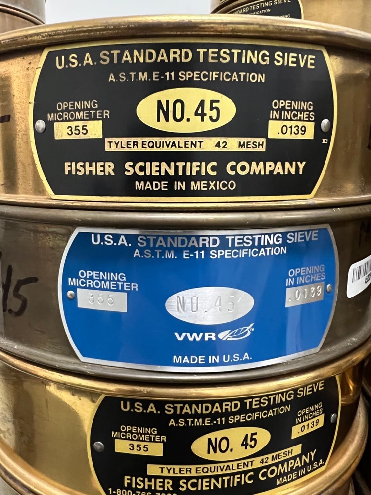 FISHER SCIENTIFIC USA STANDARD TESTING SIEVE various sizes / 12" diameter