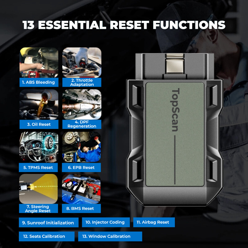 2025 TOPDON Topscan PRO Bluetooth OBD2 Scanner Key Fob Programming Bidirectional
