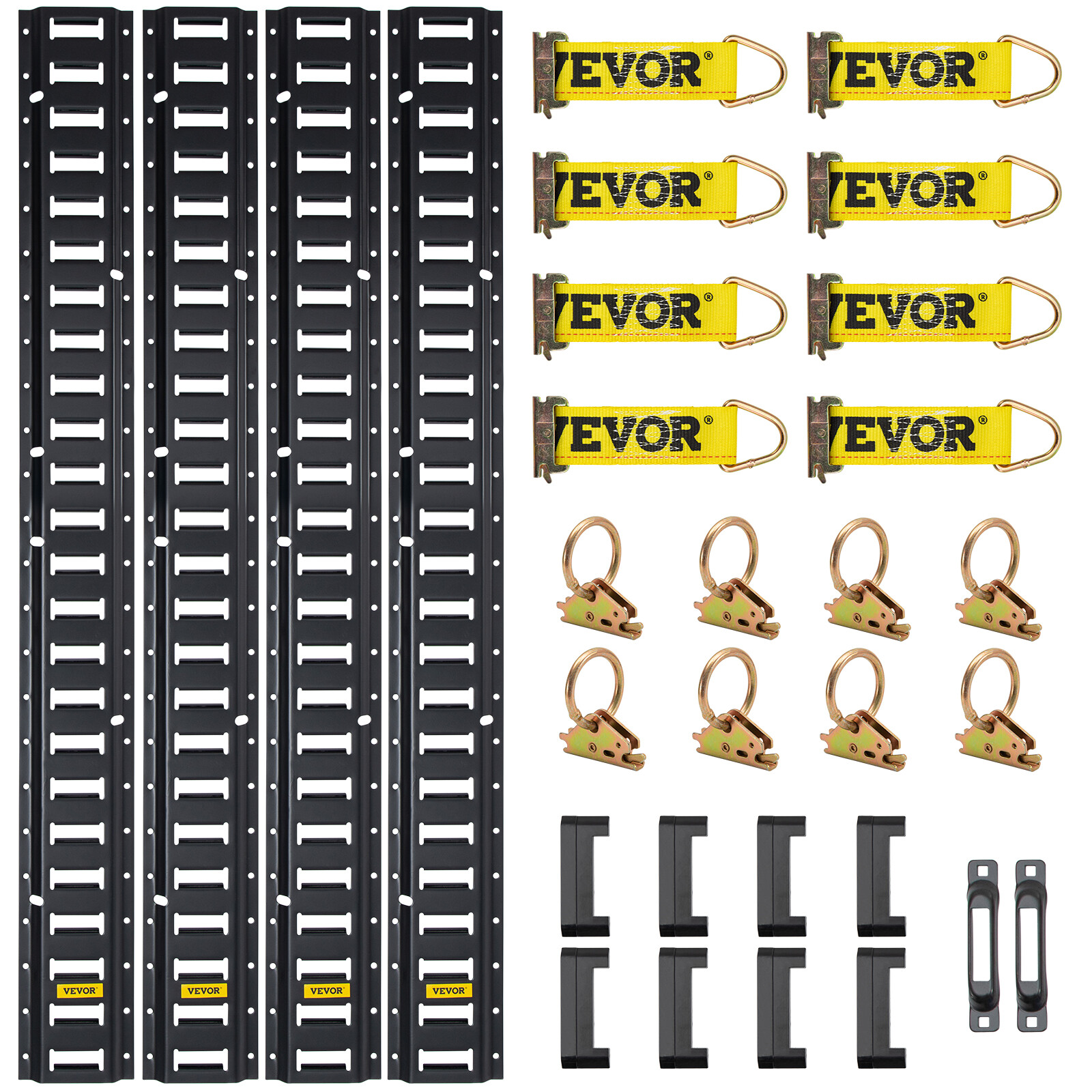 VEVOR E Track Tie Down Rail Kit 30PCs 5' E Track Rails Enclosed Cargo Trailer
