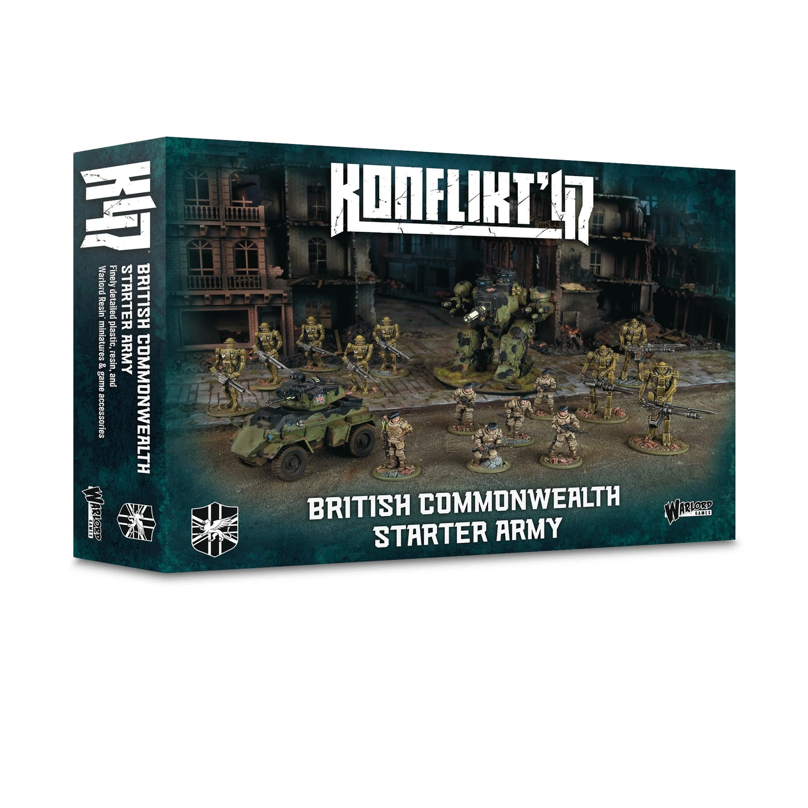 Konflikt '47 British Commonwealth Starter Army with Automaton, Mechs & Dice