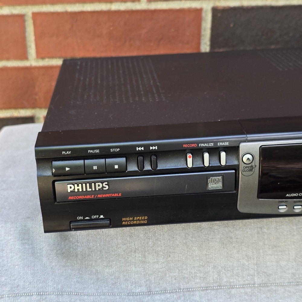 Philips CDR 765 Audio Compact Disc Recorder / No Remote TESTED WORKING