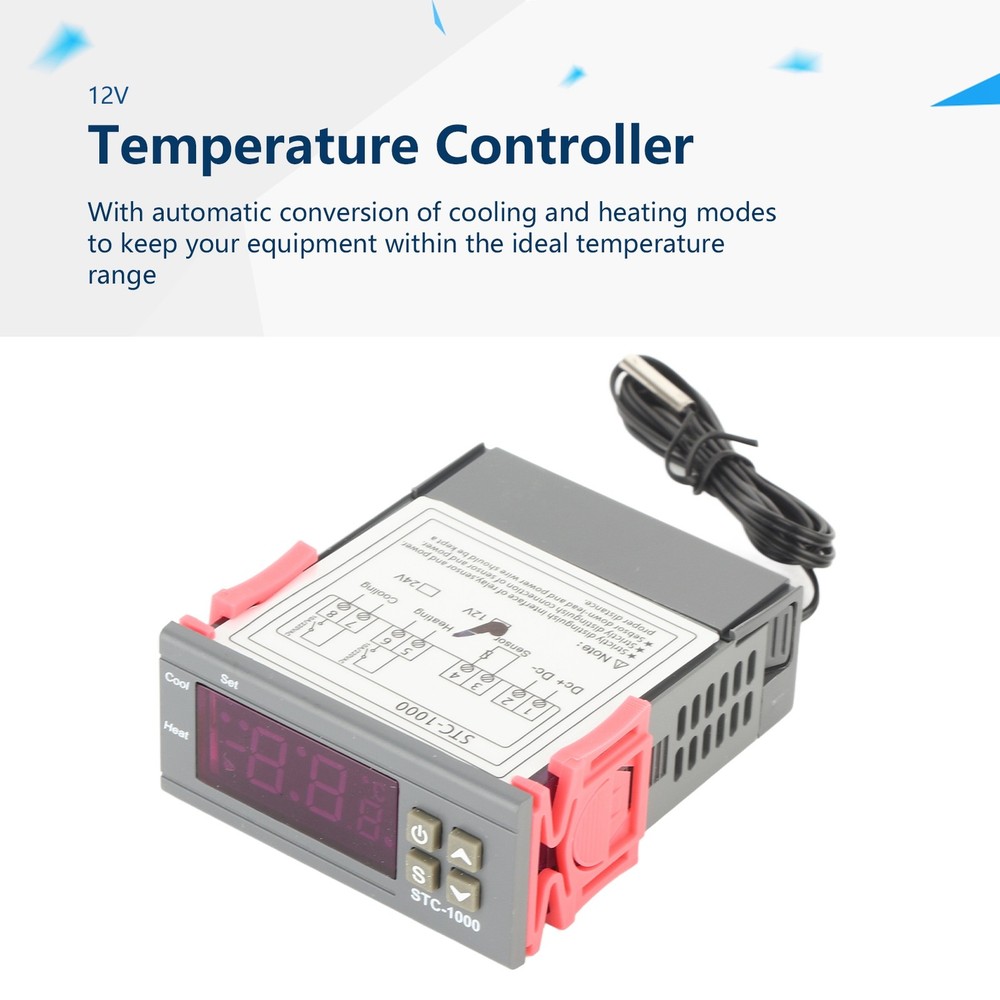 Digital Temperature Controller With Sensor STC-1000 Accurate Cooling And Hea