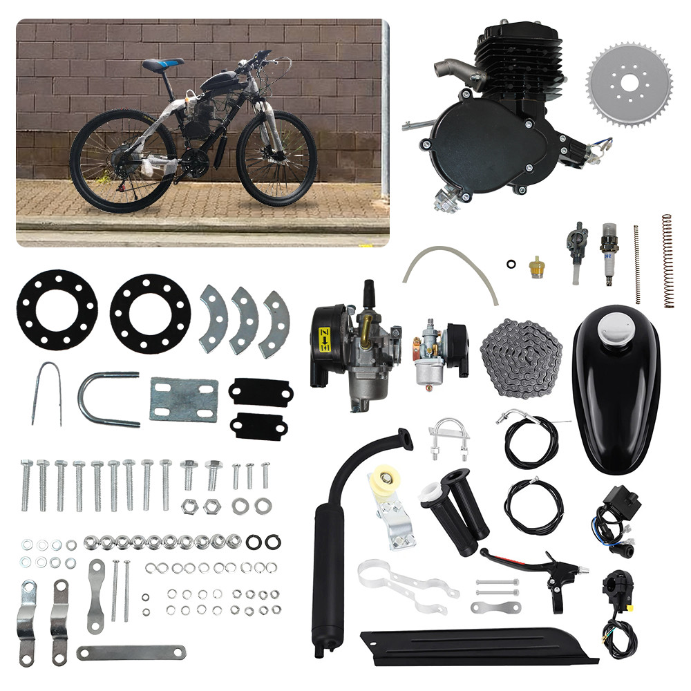 100cc Motorized 2-Stroke Upgrade Kit For Gas Engine Bicycle Conversion
