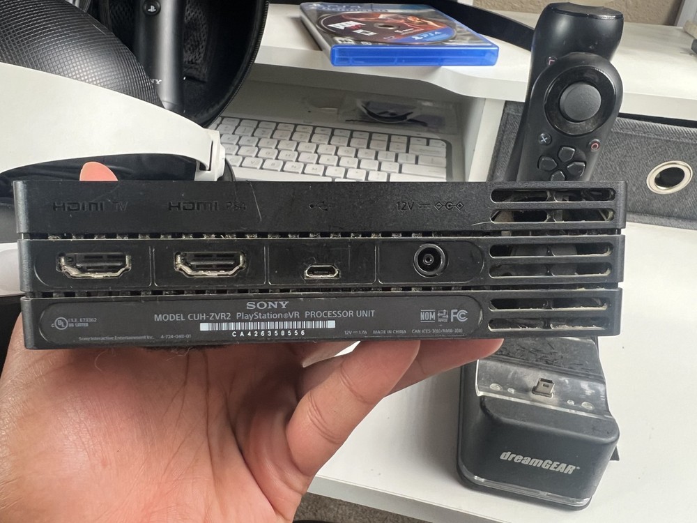 PlayStation VR PSVR Bundle w/ Move Controllers Doom VR Games Tested