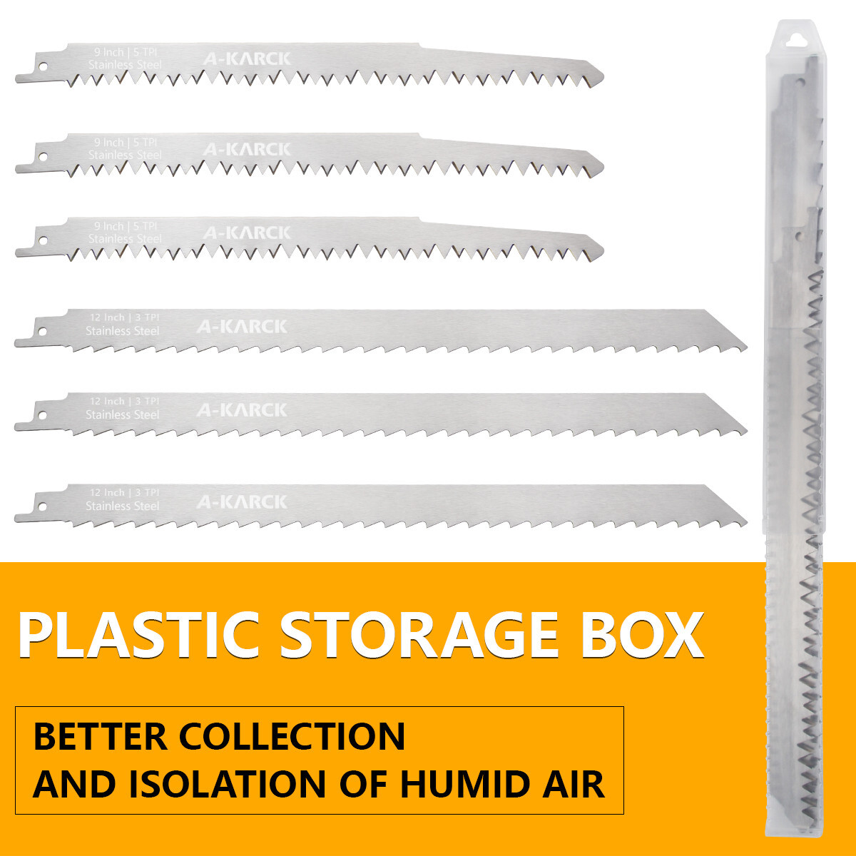 Stainless Steel Reciprocating Saw Blades for Frozen Meat Beef Bone Food 6 PACK