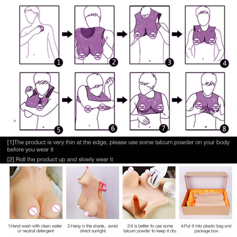 Softmary Crossdressers Silicone Breast Forms Drag Queen Fake Boobs Enhancer