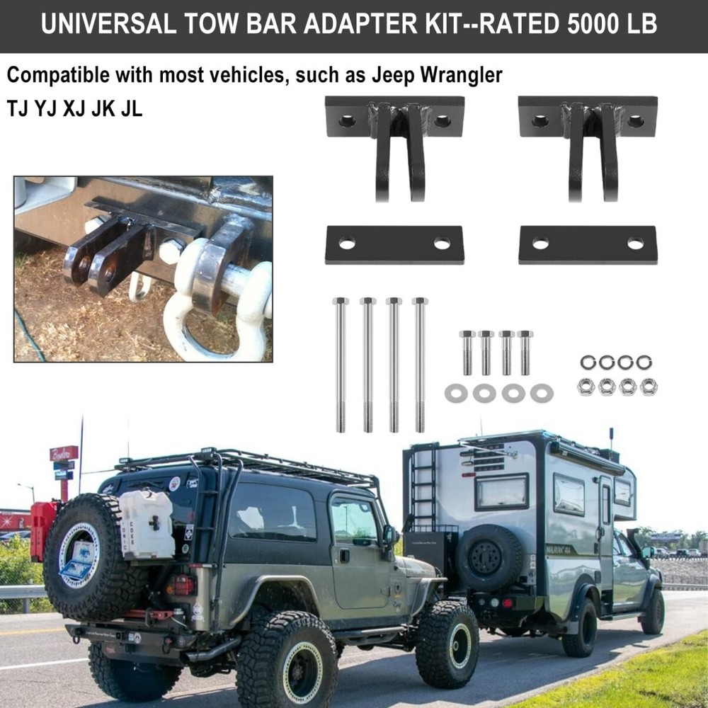 For Blue Ox Tow Bolt-On Base Plate Tow Bar Purpose Adapter Bracket Kit Universal