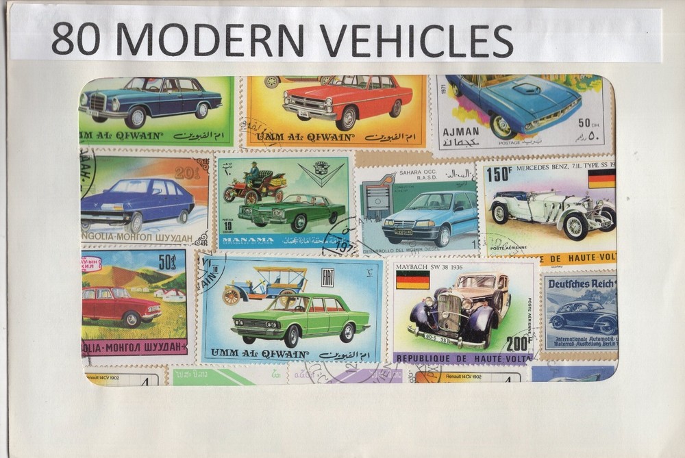 A Nice Selection Of 80 All Different Topicals. Modern Vehicles   #02 TOP03