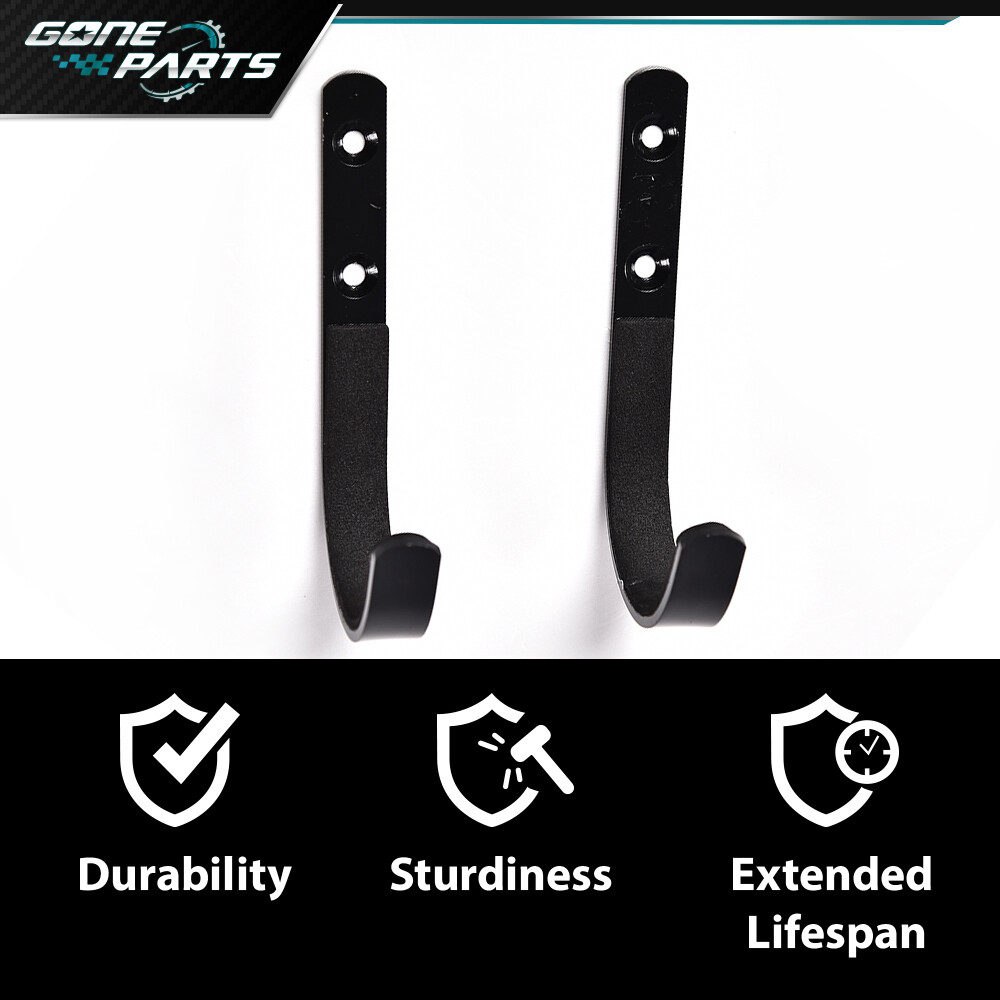 Rack Hooks Rifle Hangers Archery Bow Felt Lined Wall Mount Storage 1 Pair