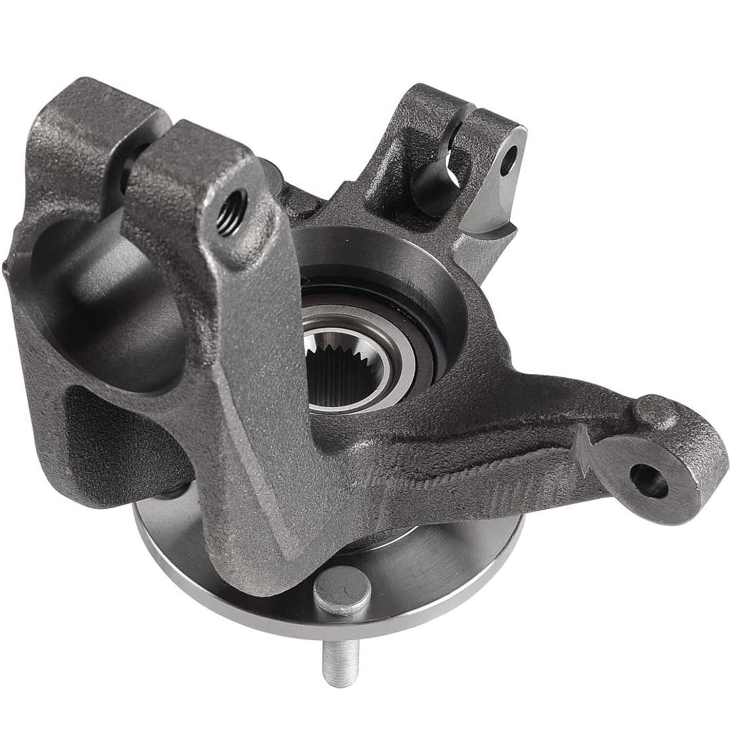 Front Steering Knuckle+Wheel Hub Bearing for 2006 2007 2008 2009-2011 Ford Focus