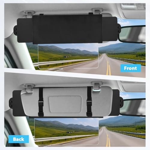 Sun Visor Extender for Car with 2 Side Sunshade, Visor Extender Attachment