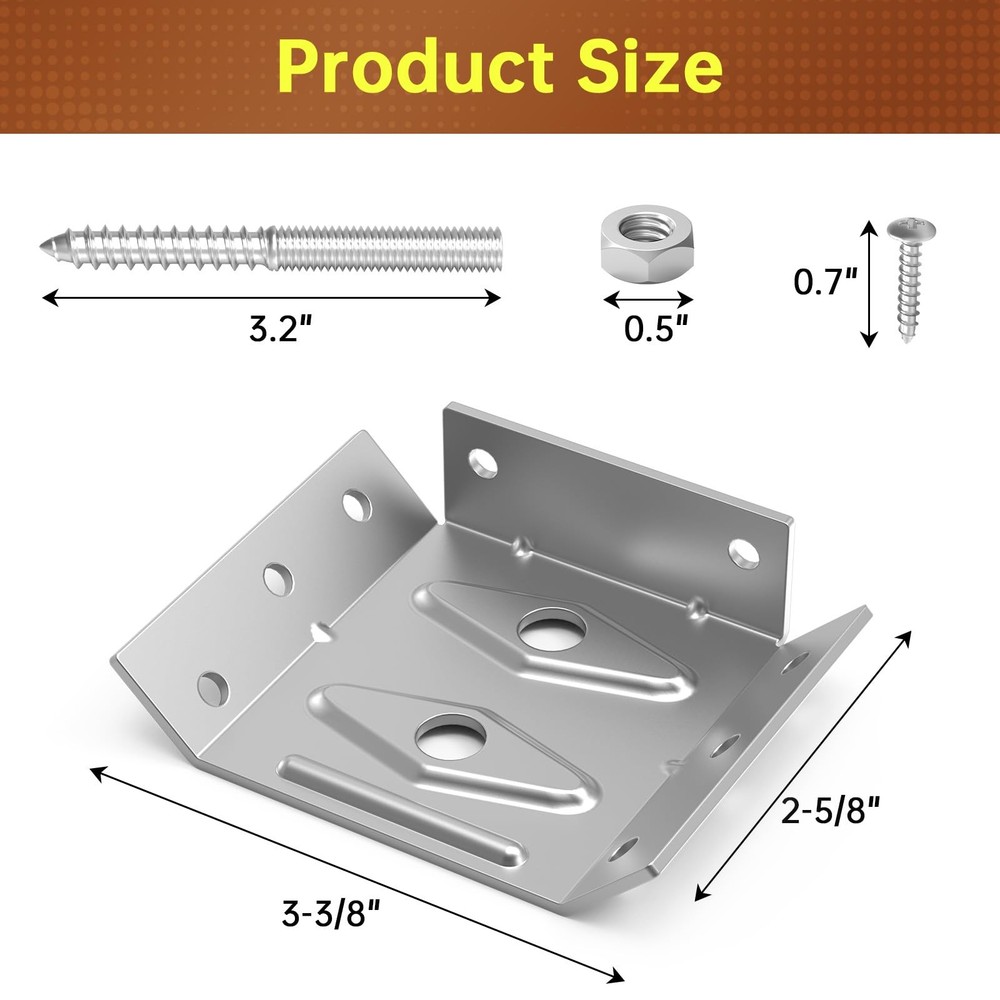 Surface Mount Corner Brackets for Desk Coffee Table Dining Table Bench Legs -