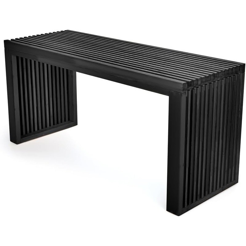 Bamboo Bench Rustic Farmhouse Seating Effortless Assembly Space Saving Design US