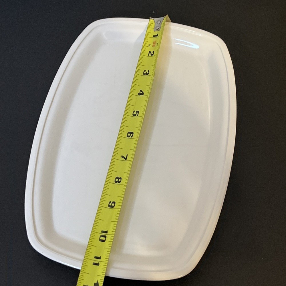 Litton Micro Browner White Ceramic Footed Rectangle for Kitchen Microwave