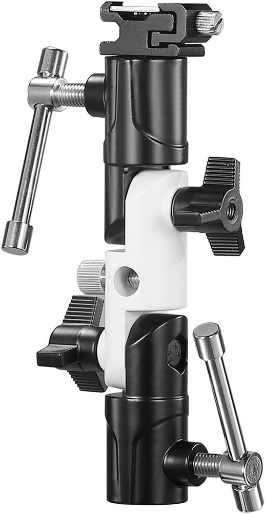 Durable Aluminum U-Shape Flash Bracket - Cold Shoe Mount for DSLR and Softboxes