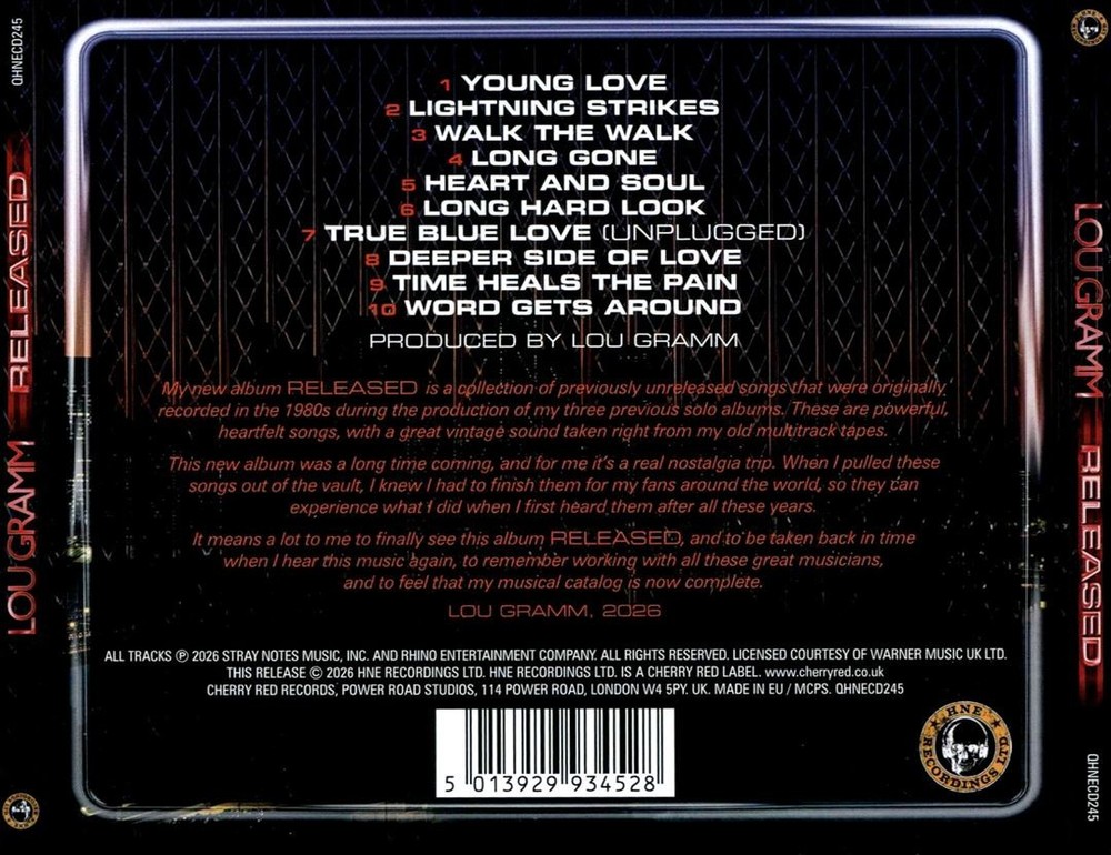 LOU GRAMM RELEASED NEW CD