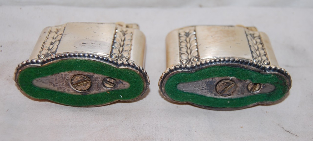 2 Ronson Diana Silver Plate Table Lighters w/ Boxes